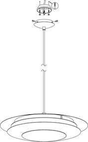 Eglo 98043 - LED RGBW Stmievateľný luster na lanku MONEVA LED/18W/230V