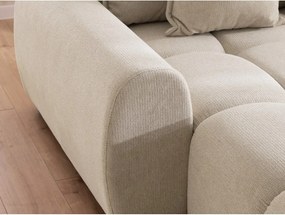 Béžová rohová pohovka (ľavý roh/s leňoškou) Albane – Ropez