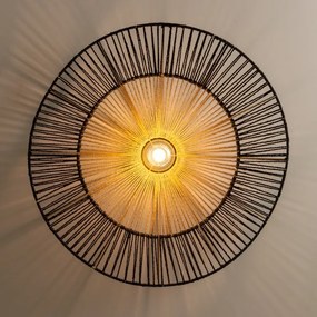 Brilagi - LED Prisadený luster CERIA BOHO 1xE27/40W/230V pr. 80 cm čierna/hnedá