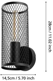 Eglo 43538 - Nástenné svietidlo REDCLIFFE 1xE27/40W/230V