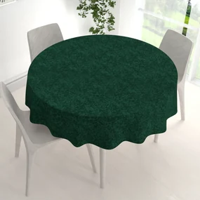 Biante Veľký teflónový okrúhly obrus TF-035 Venezia smaragdovo zelený Ø 150 cm