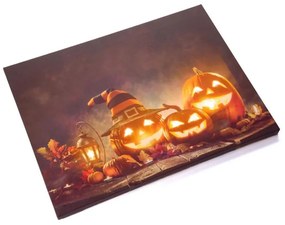 Garthen 70064 Nástenná maľba Happy Halloween - 8 LED, 30 x 40 cm