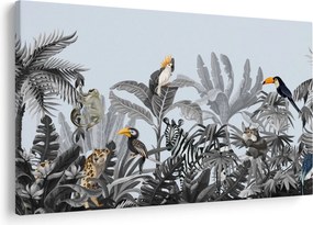 Obraz - Ilustrovaná džungľa (90x60 cm)
