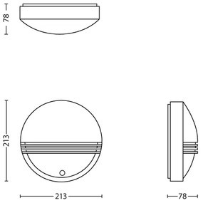 Philips 17297/30/16 -LED Vonkajšie svietidlo so senzorom YARROW 1xLED/6W/230V IP44