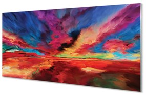 Nástenný panel  farebné fraktály 100x50 cm