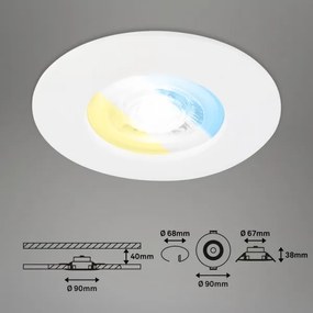 Briloner 7605036-SADA 3xLED Kúpeľňové podhľadové svietidlo 3xLED/4,9W/230V IP44 biela