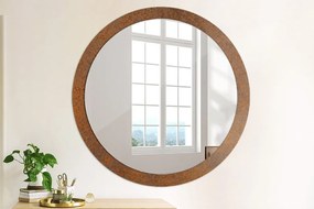 Okrúhle ozdobné zrkadlo Hrdzavý kov fi 100 cm