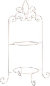 Biely kovový stojan na taniere - 38 * 30 * 57 cm