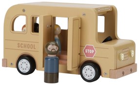 Školský autobus s figúrkami drevený