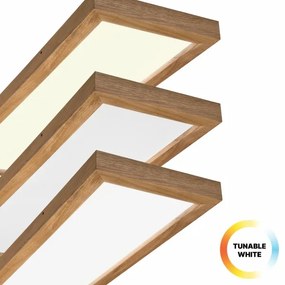 Brilagi-LED Stmievateľné svietidlo WOODY FRAME LED/50W/230V dub 120x30 cm IP44 +DO