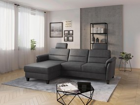 XXXLutz ROHOVÁ SEDAČKA, textil, antracitová Sit & More - Sedačky - 000144019727