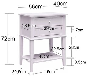 Zelený nočný stolík Franklin – Støraa