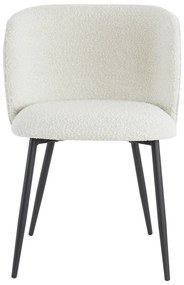 Biele čalúnené jedálenské kreslo Elyna – Light &amp; Living