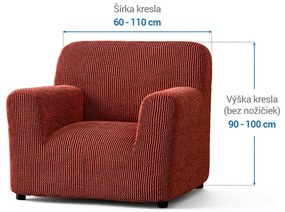 Bielastické poťahy COSTINA medená kreslo (š. 60 - 110 cm)