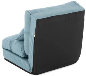 Pohodlné rozkladacie kreslo, 220 x 60 x 14 cm, svetlomodrá