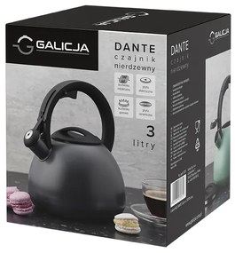 Nerezový čajník s píšťalkou Dante 3 l - béžová