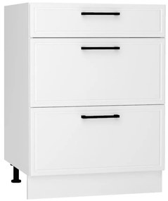 Kuchynské skrinka Emily D60S/3 biely hrášok mat