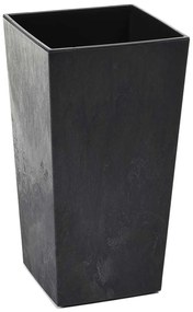 PLASTOVÝ KVETINÁČ PORTO 68X35X35 CM IMITÁCIA BETÓNU ČIERNA
