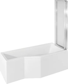 Besco Akrylátová atypická vaňa s vaňovou zástenou INTEGRA VK 2 150x75 (170x75) BESCO-Rozmery: 170x75, BESCO-Farba: Biela, BESCO-Orientácia: Pravá