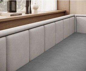 Sivá ženilková rozkladacia/s úložným priestorom pohovka 214 cm Fulgeo – ELTAP