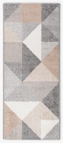 Koberec HOUSTON v trojuholníkoch sivo-béžový 67x160 cm