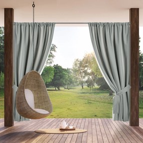 ZÁHRADNÝ VODEODOLNÝ ZÁVES NA PÁSKE GARDEN 155X200 CM STRIEBORNÁ