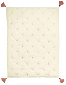 Svetložltá/ružová prešívaná detská deka z Bio bavlny 90x120 cm Bows – Cam Cam Copenhagen