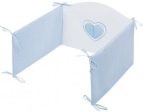 BELISIMA 6-dielne posteľné obliečky Belisima Tri srdcia 100/135 bielo-modré