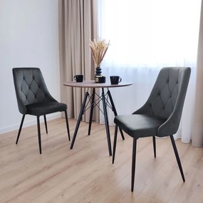 Jedálenská stolička LINCOLN zamatová, grafitová
