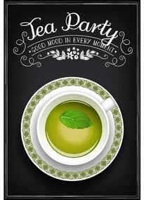 Ceduľa Vintage - Tea Party