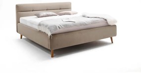 Čalúnená posteľ anika s úložným priestorom 180 x 200 béžová MUZZA