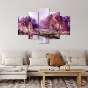 Obraz - Jesenná krajinomaľba (150x105 cm)