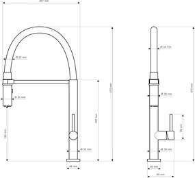 Gamma Vento Slim, vysoká drezová batéria, čierna matná, GMA-BVOS-BK
