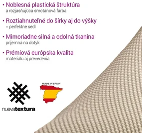 Super strečové poťahy NIAGARA smotanová trojkreslo (š. 180 - 230 cm)