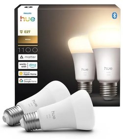 SADA 2x LED Stmievateľná žiarovka Philips Hue WHITE E27/9,5W/230V 2700K