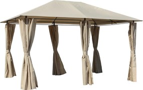 Veľký záhradný altánok Barbara 400x300 cm, béžový