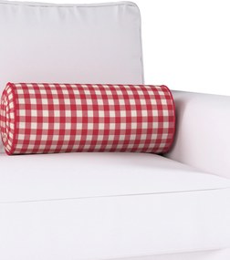 Valcový vankúš so záhybmi farba produktu červená látka vzorované