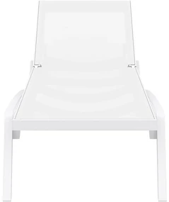 PACIFIC záhradné lehátko white/tuquoise
