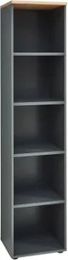 Vysoký regál Memphis, 45 cm, dub artisan/grafit%