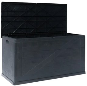 WOOD záhradný plastový úložný box 420 L, grafit