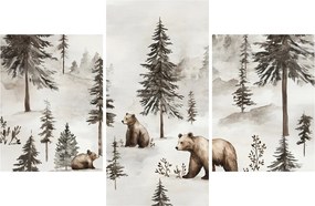 Obraz - Les s medveďmi (90x60 cm)