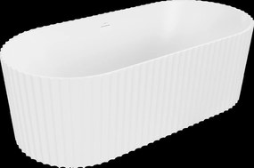 Mexen Paola, voľne stojaca vaňa, drážkovaná, 170 x 80 cm, biela matná, 52721708001-SS