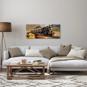 Obraz - Parná lokomotíva (120x50 cm)