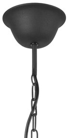 Luster na reťazi LUCY 8xE14/60W/230V čierna