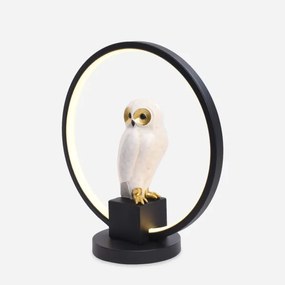 Zuma Line EX04F332U-1 - LED Stolná lampa SOWA LED/4W/5V čierna/biela