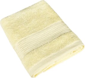 Bellatex Froté uterák Kamilka prúžok svetložltá, 50 x 100 cm