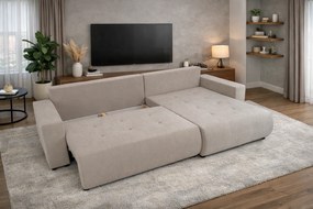 ROHOVÁ SEDAČKA TRAVIS WIND 05 BÉŽOVÁ 277 x 143