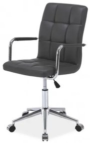 Čierna kancelárska stolička Q-022 z Eko kože