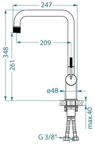ALVEUS 1150762 - Drezová batéria FLORA 34,8 cm zlatá