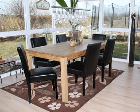Jedálenská stolička Litta (SET 2 ks), tmavé nohy - Čierna